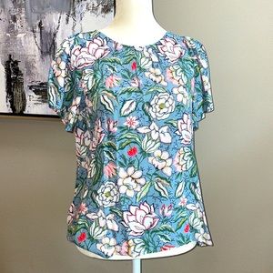 LOFT XS Spring Floral Blouse
